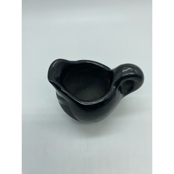 Vintage Santa Clara Black on Black Art Pottery small pitcher unsigned - Picture 3 of 8